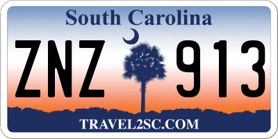SC license plate ZNZ913