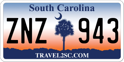 SC license plate ZNZ943