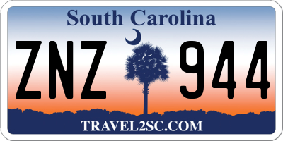 SC license plate ZNZ944