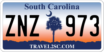SC license plate ZNZ973