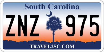 SC license plate ZNZ975