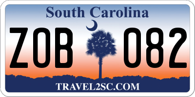 SC license plate ZOB082