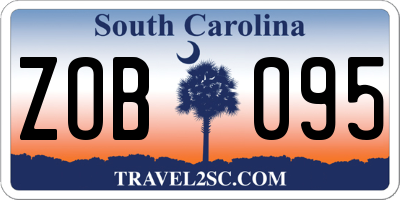 SC license plate ZOB095