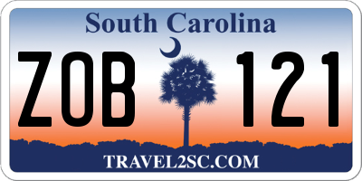 SC license plate ZOB121