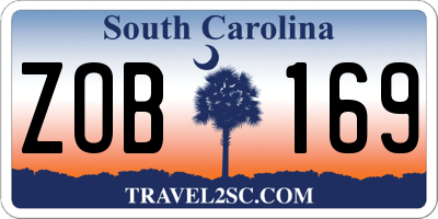 SC license plate ZOB169