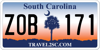 SC license plate ZOB171