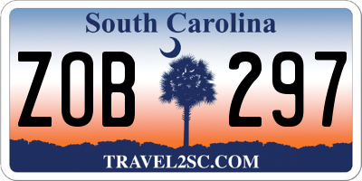 SC license plate ZOB297
