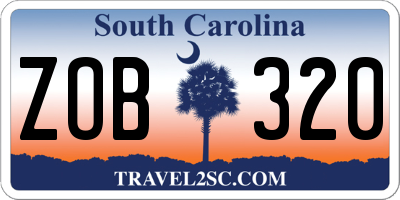 SC license plate ZOB320