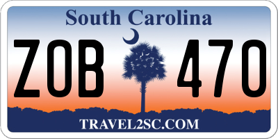 SC license plate ZOB470