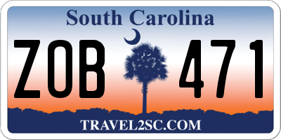 SC license plate ZOB471