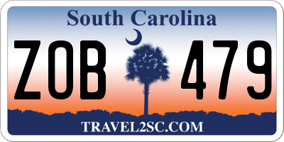 SC license plate ZOB479