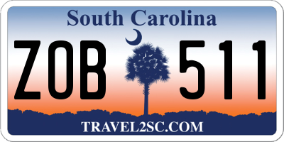 SC license plate ZOB511