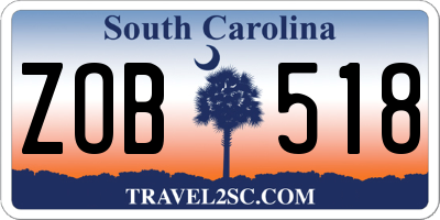 SC license plate ZOB518