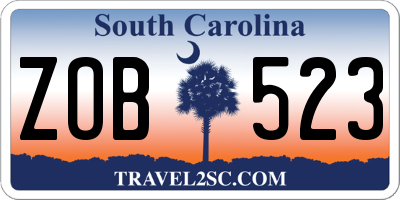 SC license plate ZOB523