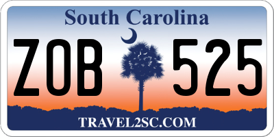 SC license plate ZOB525