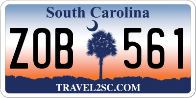 SC license plate ZOB561
