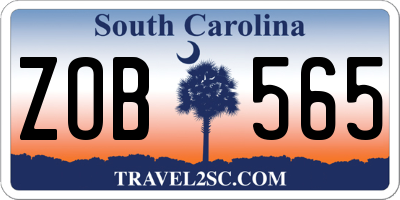 SC license plate ZOB565
