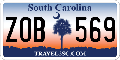 SC license plate ZOB569