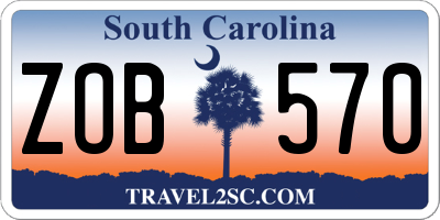 SC license plate ZOB570
