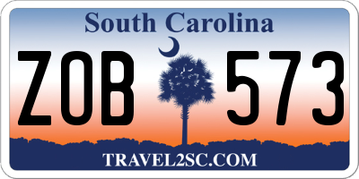 SC license plate ZOB573