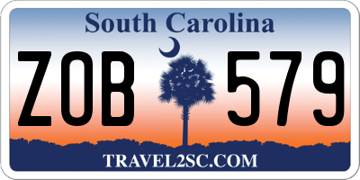 SC license plate ZOB579