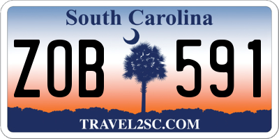 SC license plate ZOB591