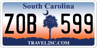 SC license plate ZOB599