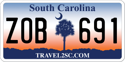 SC license plate ZOB691