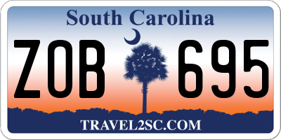 SC license plate ZOB695