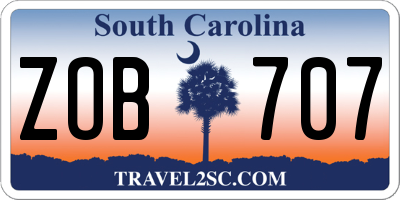 SC license plate ZOB707
