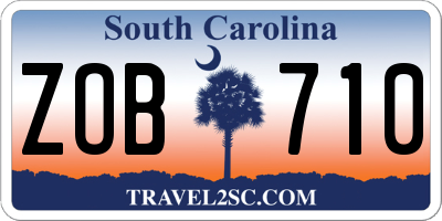 SC license plate ZOB710