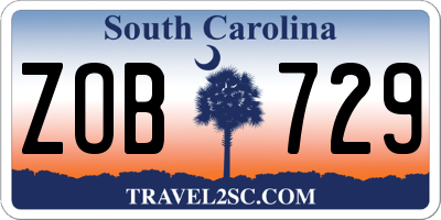 SC license plate ZOB729