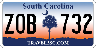 SC license plate ZOB732