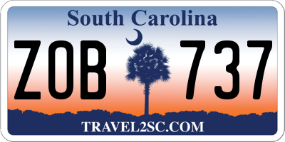 SC license plate ZOB737