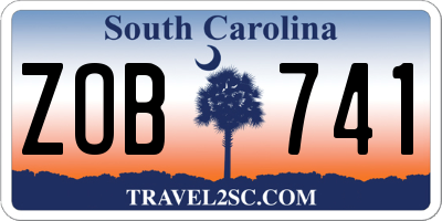 SC license plate ZOB741