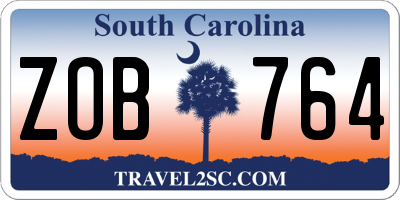 SC license plate ZOB764