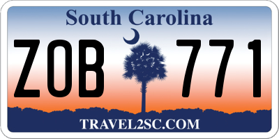 SC license plate ZOB771