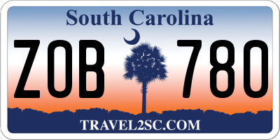 SC license plate ZOB780