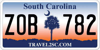 SC license plate ZOB782