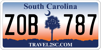 SC license plate ZOB787