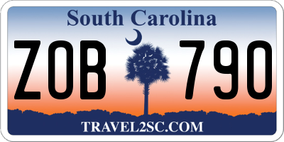 SC license plate ZOB790