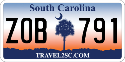 SC license plate ZOB791