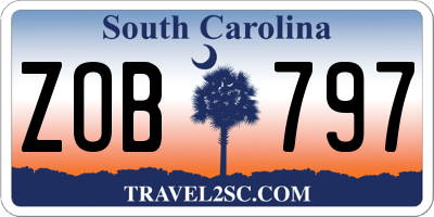 SC license plate ZOB797