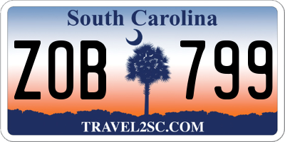 SC license plate ZOB799