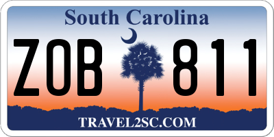 SC license plate ZOB811