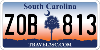 SC license plate ZOB813