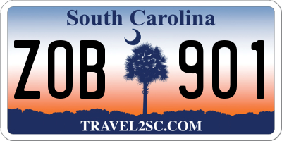 SC license plate ZOB901