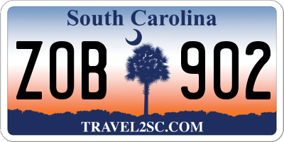 SC license plate ZOB902