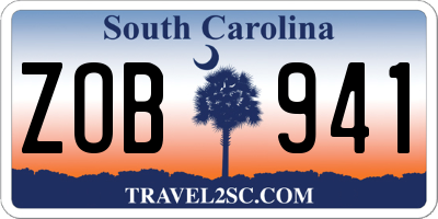 SC license plate ZOB941