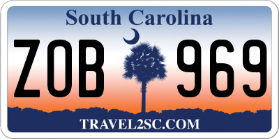 SC license plate ZOB969
